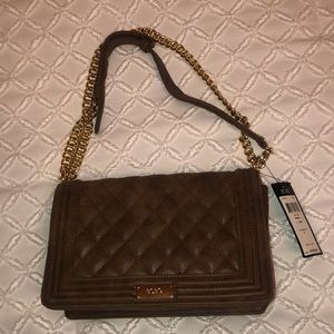 BCBG mocha suede bag! Perfect Condition (NWT)